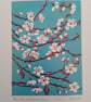'Blue sky and blossom days' - linoprint - Image 4