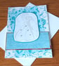 Bride and groom card - blue  - Image 1