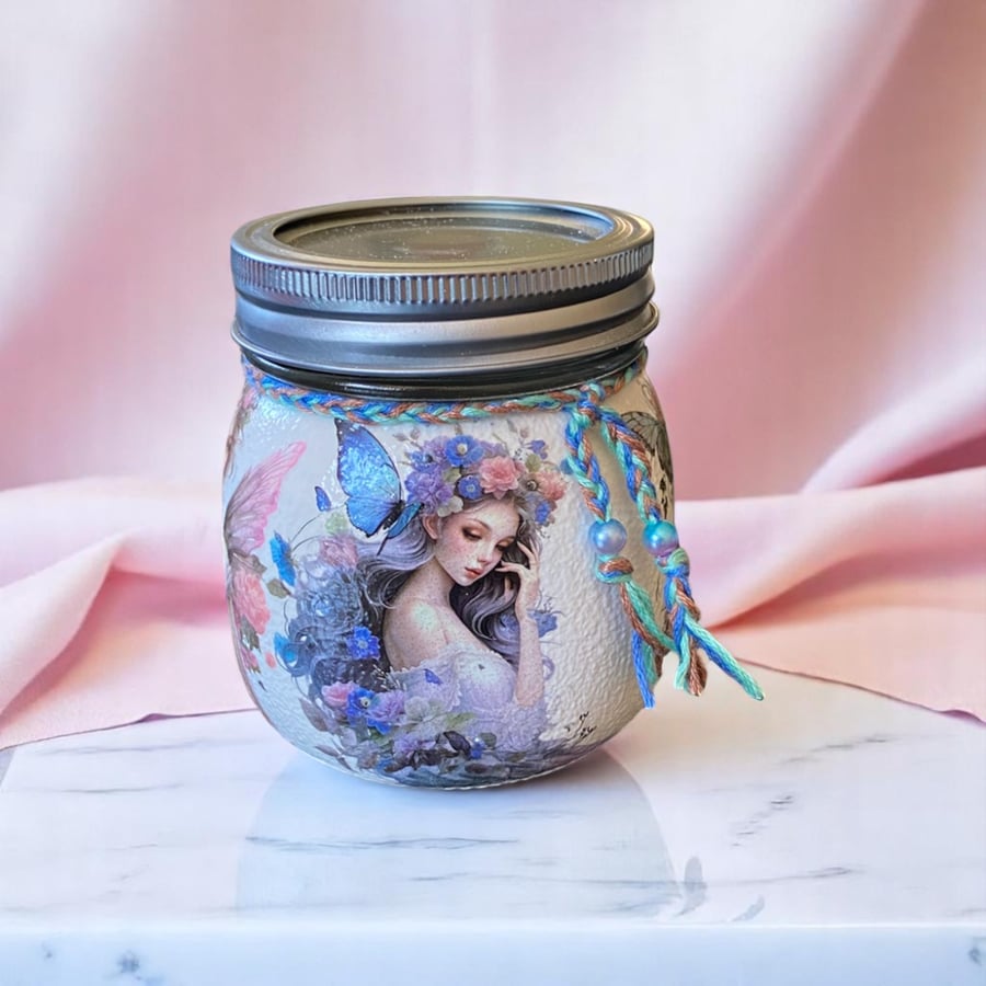 Fairy trinket jar, small fairy jar, jewellery jar