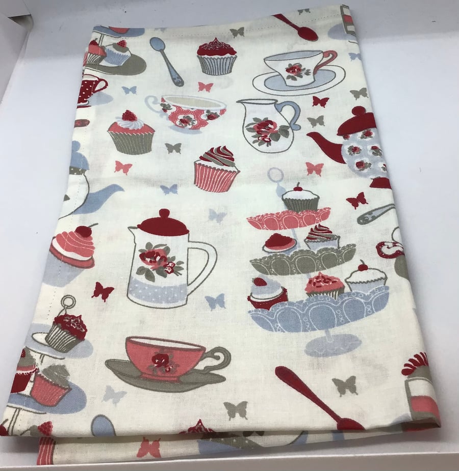 Hand made Tea Towel  100% cotton Teapots 