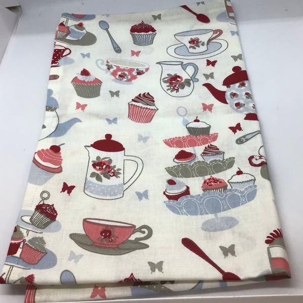 Hand made Tea Towel  100% cotton Teapots 