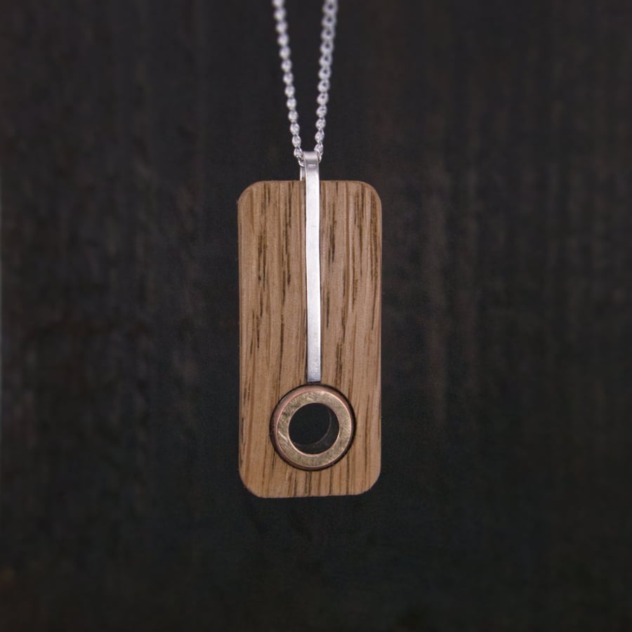 A Devils Plaything No. 6 - Oak, copper, brass and silver