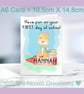 First day at school A6 Greetings Card, personalised - Image 1