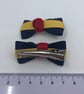 Itty Bitty Navy, Yellow Gold and Red on Clips (pair) - Image 4