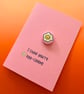 I think you're egg-cellent card with removable egg badge. Positivity card. - Image 1