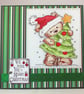 Handmade Christmas card - cute bear with Christmas tree - Image 1