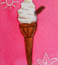 Original ACEO miniature watercolour painting Ice Cream Cone with Flake - Image 2