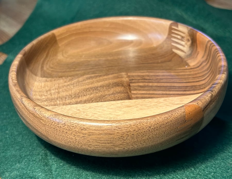Handcrafted Turned Wooden Trinket or Coin Bowl. 