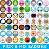 Pick and Mix Kawaii Badges - choose any 2, 4 or 10