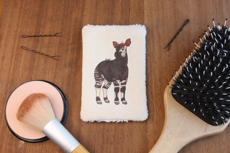 Okapi Washable & Reusable Eco Fabric Animal Face Wipe Gift Set