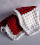 Cozy and Cute: Extra Thick Red and White Crochet Christmas Baby Blanket - Image 5