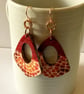 Geometric wood earrings - Image 3