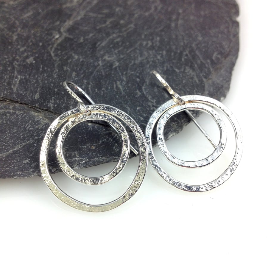 Sterling silver Ripple earrings