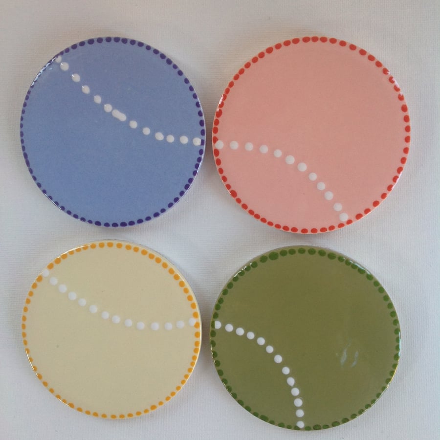 Seconds Sunday SALE Set of 4 Ceramic Coasters