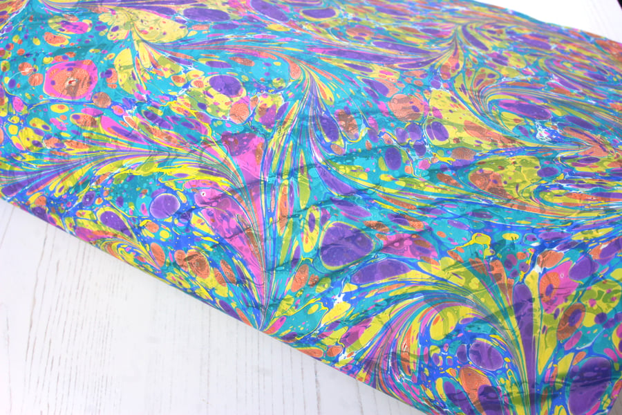 multicolour double marbled Spanish ripple a2 sheet