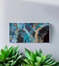 Abstract blue flow fluid acrylic canvas  - Image 8