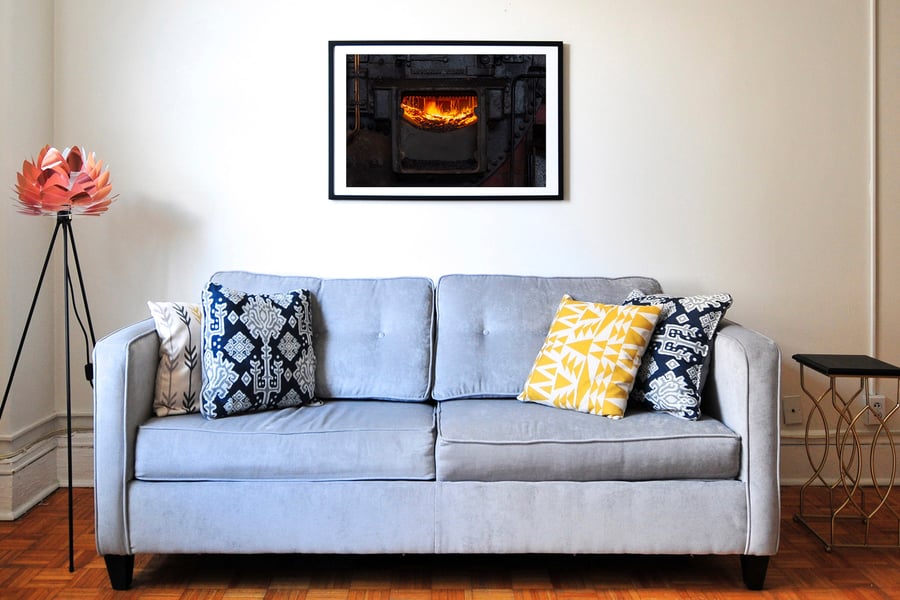 Lancashire boiler industrial wall art