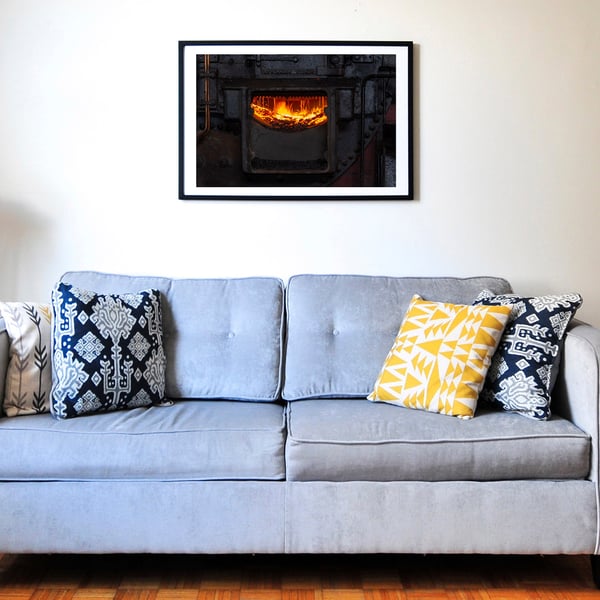 Lancashire boiler industrial wall art