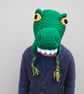 Crochet dinosaur T-Rex hat, winter novelty hat, newborn, child, toddler, adult s