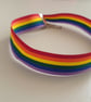 Pride Rainbow Satin Ribbon Choker Necklace with Adjustable Fastenings - Image 1