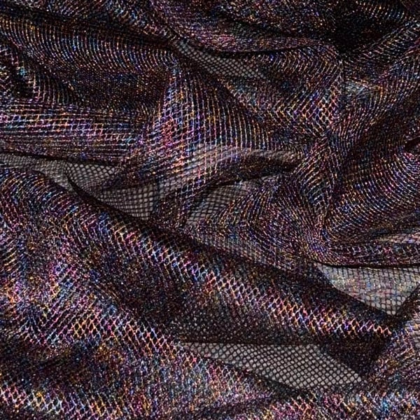 Multicoloured Fishnet Chainmail Mesh Net Fabric 58'' PRICE PER METER