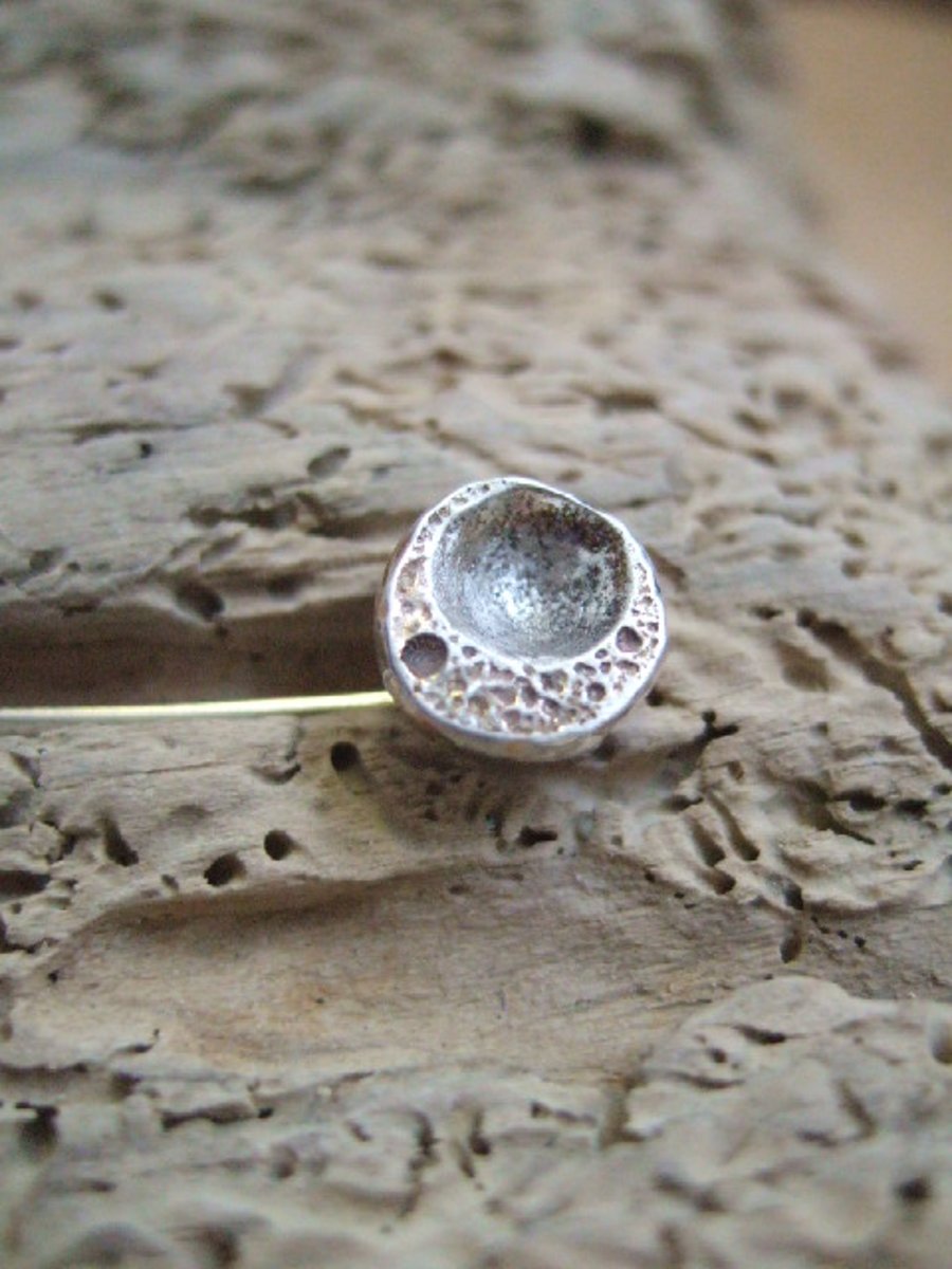 Sterling Silver Seed Pod Pin
