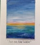 Original ACEO oil pastel seascape