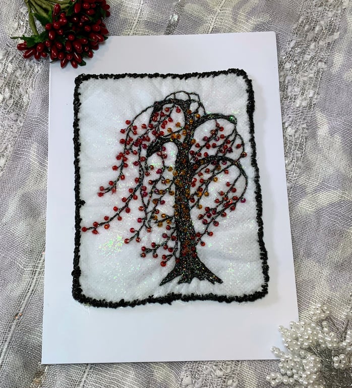 Fantasy Sparkle Tree Art Card