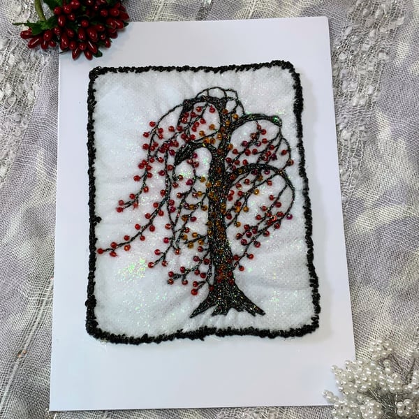 Fantasy Sparkle Tree Art Card