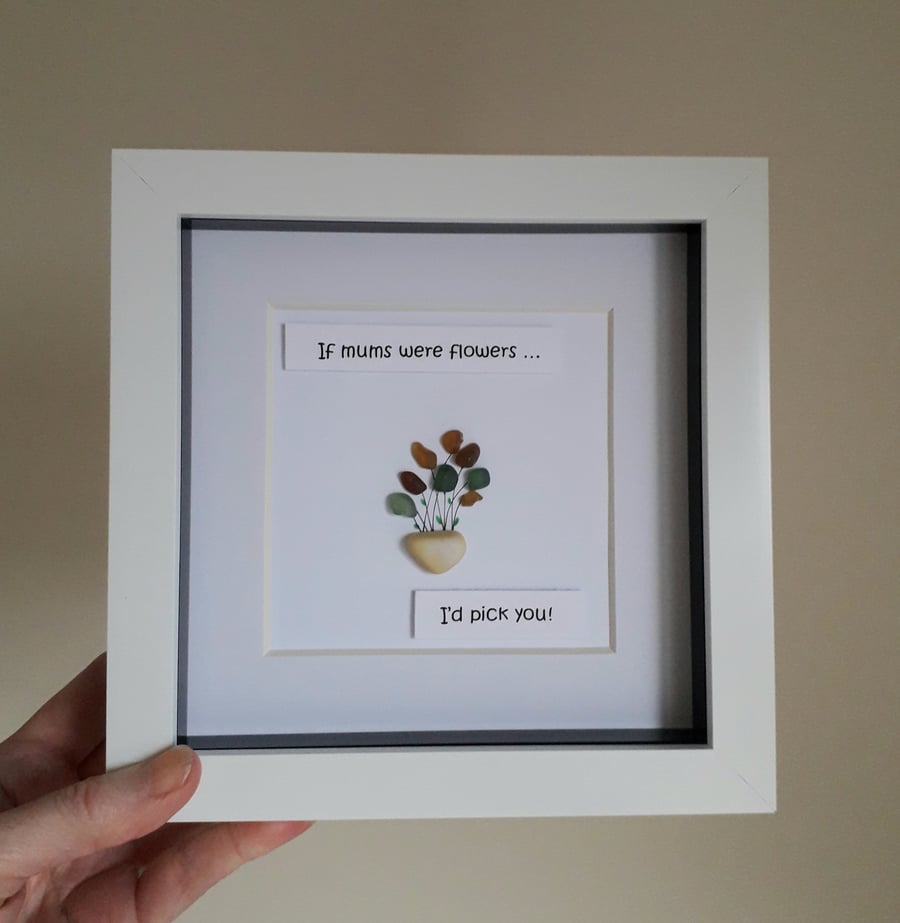 Sea Glass Art,  Floral gif for Mum