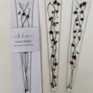 Fused Glass Plant Stake, Colourful Garden Ornament, Gift