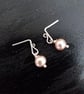Pearl and sterling silver stud earrings - Image 3