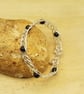 Celtic weave Black tourmaline cuff bracelet. October birthstone. - Image 3