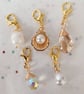 Set of 5 Pearl Zipper Charms