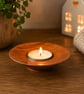 Handturned Sapele Tealight holder , handmade wooden Candle Holder