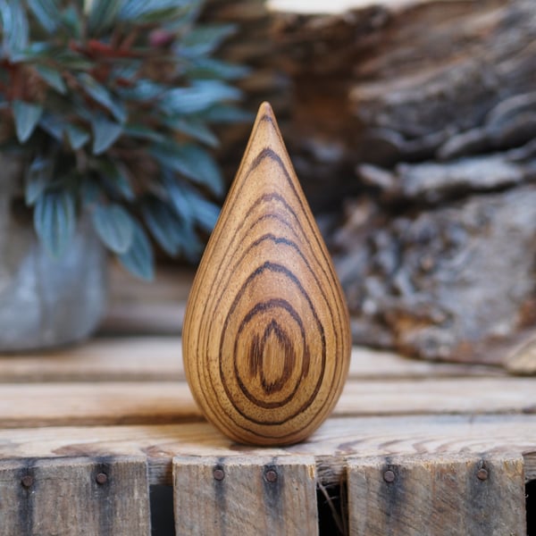 Wooden keepsake made from Zebrano wood. Cremation urn. Miniature urn.