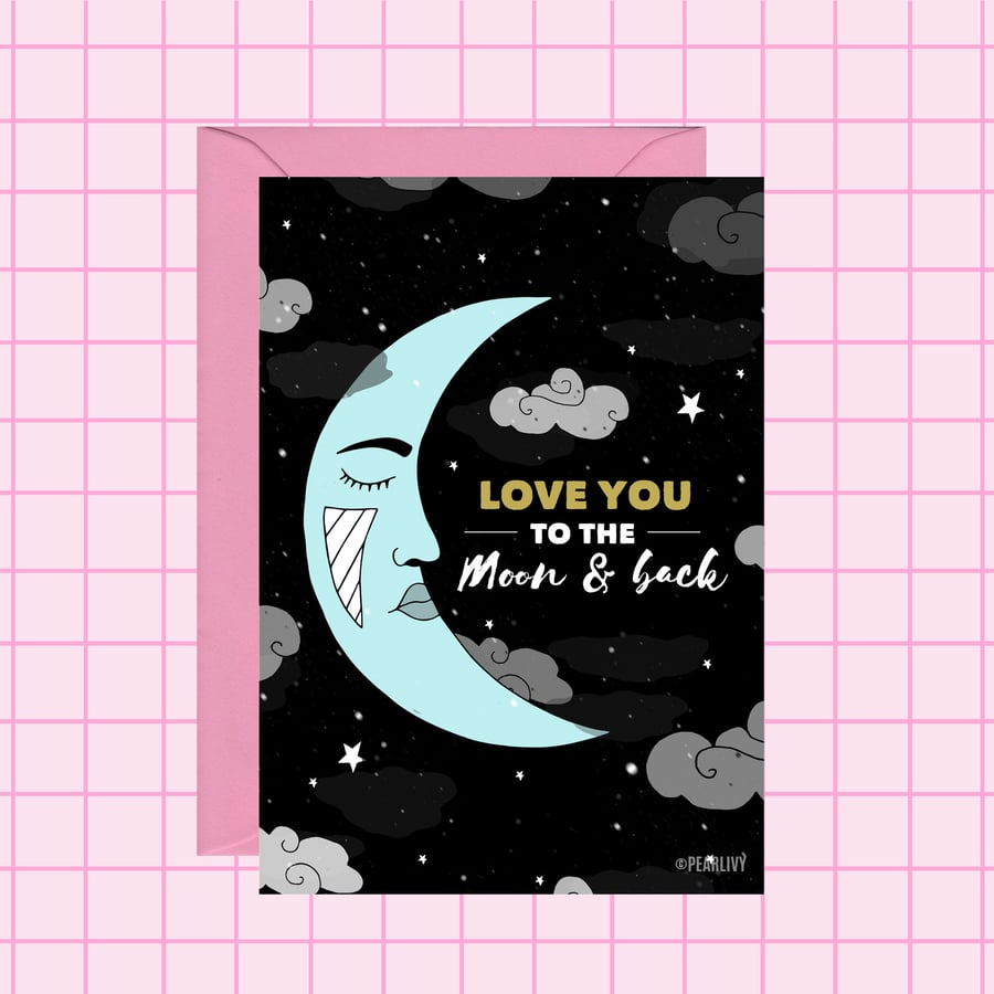 Love Moon Card