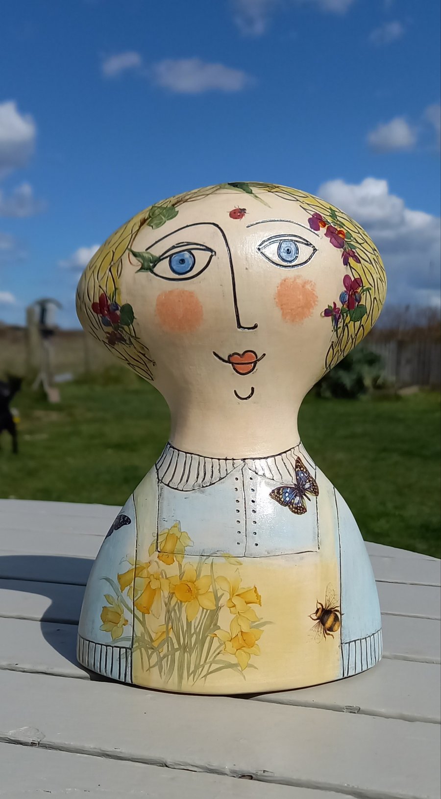 Figurative ceramic vase 