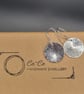 Sterling Silver Hammered Circle Dangle Earrings  - Image 4