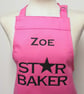 Adult : small teenage Star baker personalised apron - Made in England - Image 10