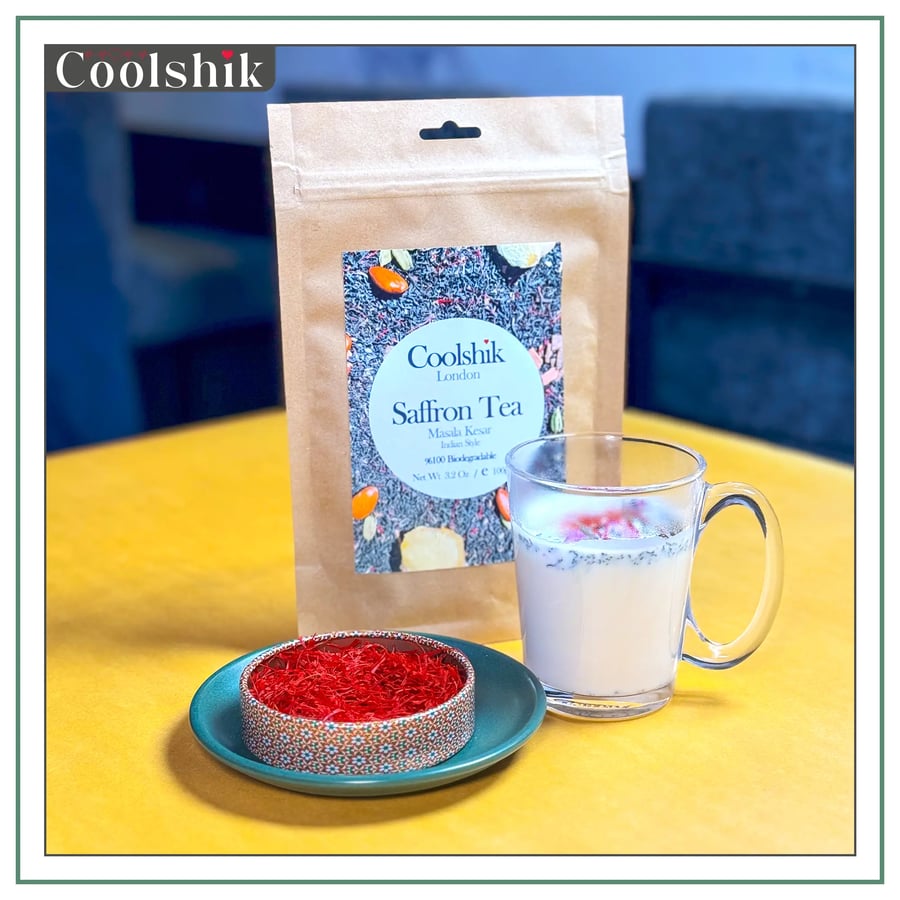 Saffron Tea Trio Collection - Indian Chai, Persian Rose & Uplifting Blend Luxu