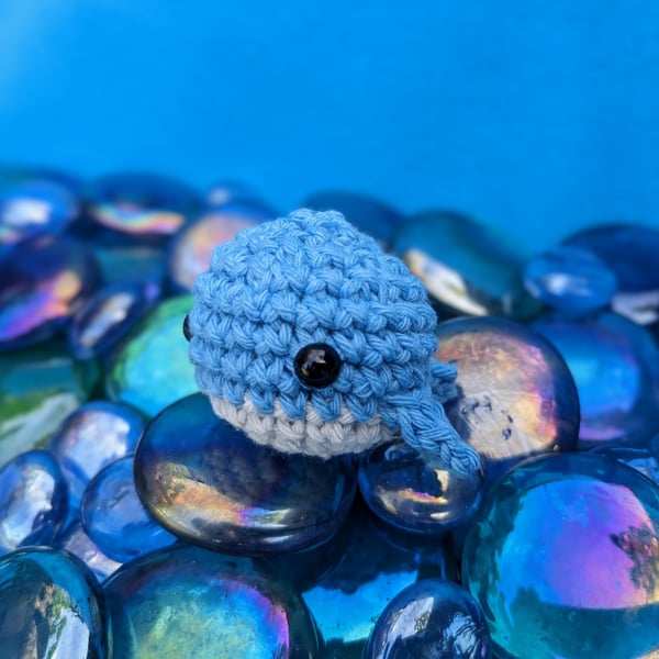 RESERVED - Custom order for JW (Worry Whale - Blue)