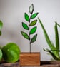 Stained Glass Leaf Suncatcher Free Standing Ornament - Image 1
