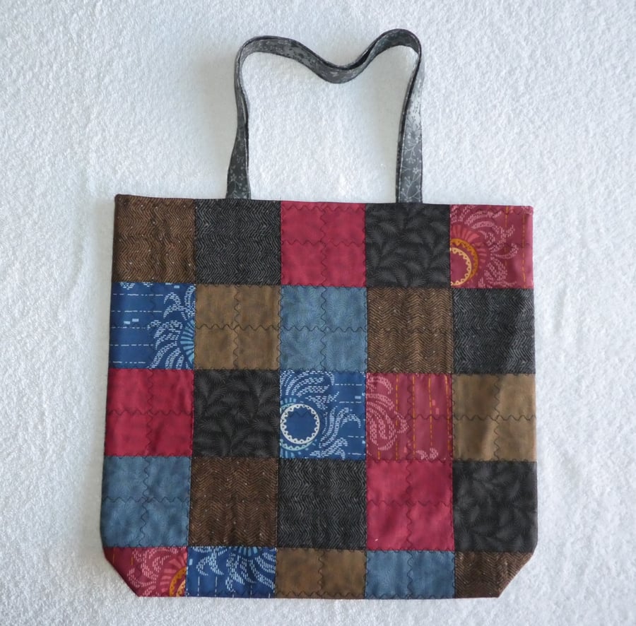 Patchwork Bag. Downton Abbey Fabric Patchwork Bag. Quilted Bag