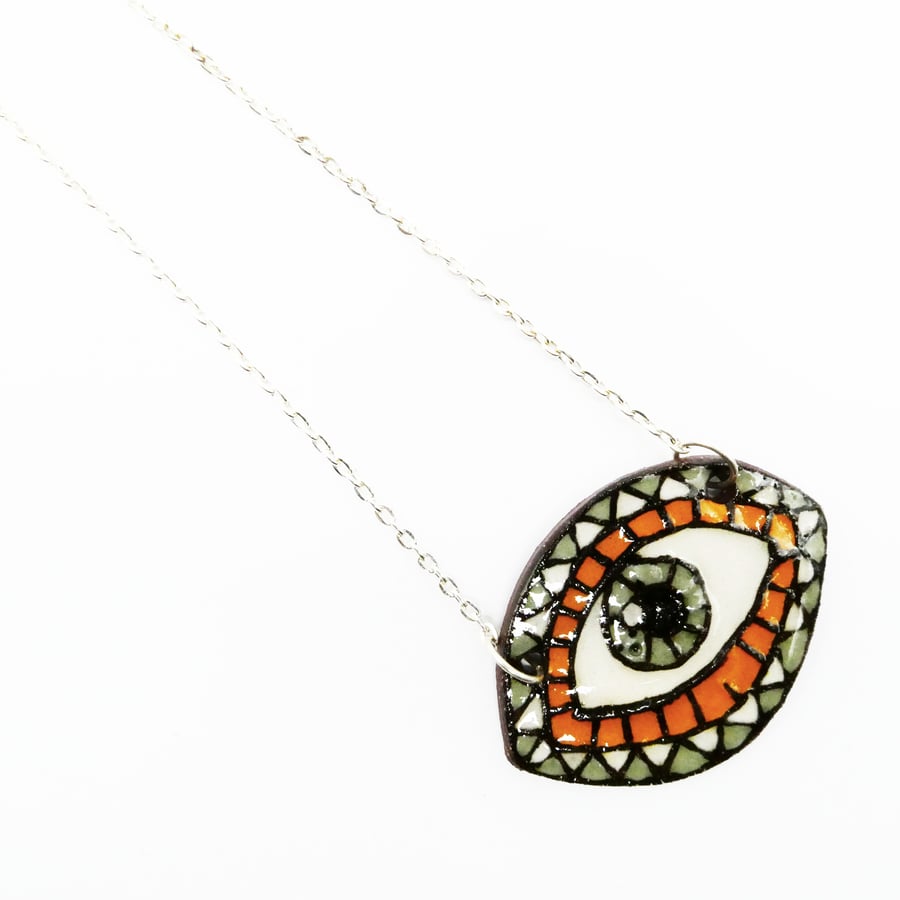 All seeing eye necklace on chain