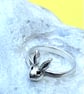 Fine silver rabbit ring - Image 4