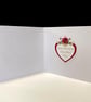 A Luxury Wedding Day Burgundy Rose Handmade Card  - Image 3