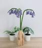 Single stem bluebell, macrame flowers, forever flowers