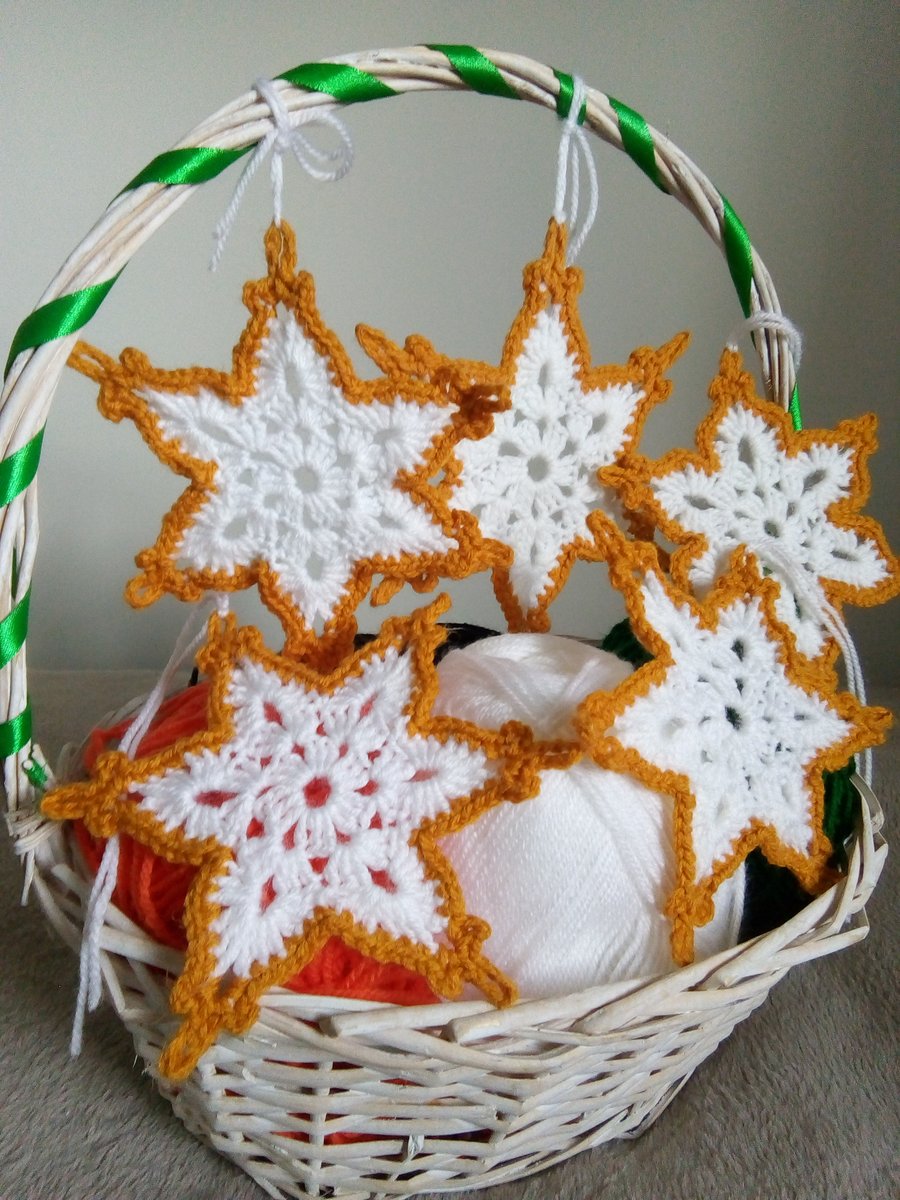 Crochet snowflakes