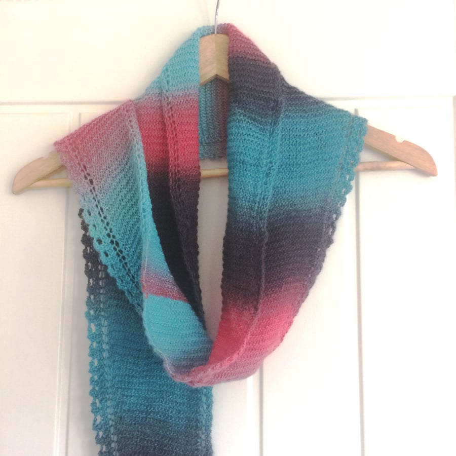 Striped Wool & Silk Shawlette